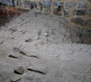 Das Mauerwerk des Gewölbes von oben