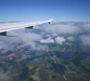 Nach dem Start Flughafen Arlanda