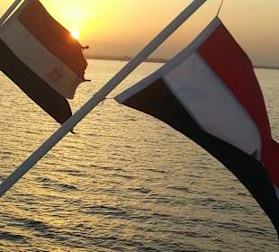 Die Sonne ging schon unter als wir zurück kamen