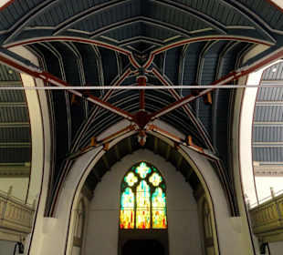 Blick unter die Decke der Kapelle