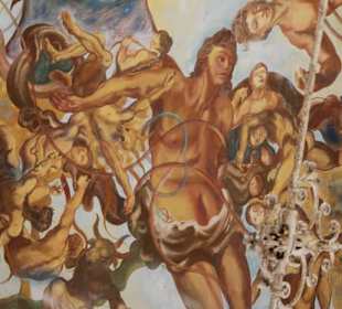 Gemälde in der Kolonnade