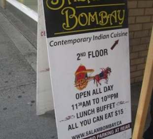 Nur noch eine Treppe hoch zum Salam Bombay