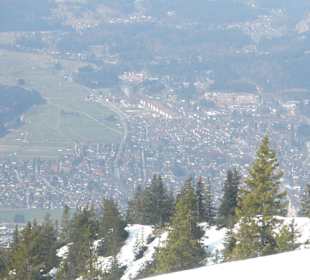 Blick vom Wank auf Garmisch