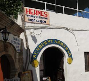 Outside the Taverna,