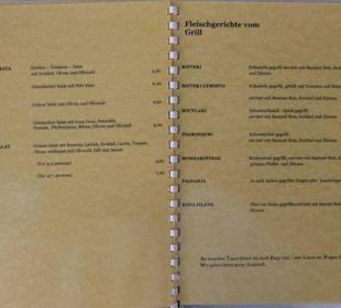 Speisekarte