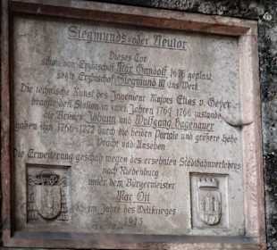 Gedenktafel am Siegmundstor