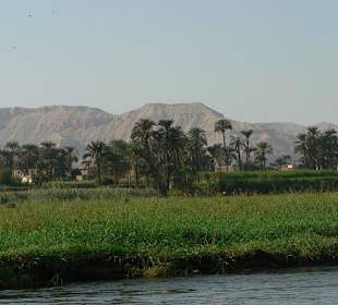 Mit einem Boot über den Nil schippern