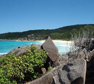Felsen links von der Grand Anse