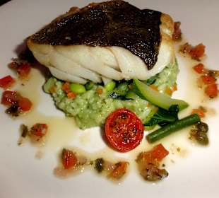 Fisch auf Risotto