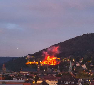 Blick zur Schlossbeleuchtung 