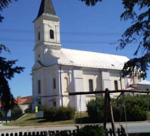 Röm.-kath. Kirche, Blick vom Dorfgasthaus