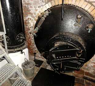 Der Brennraum für den Dampfkessel