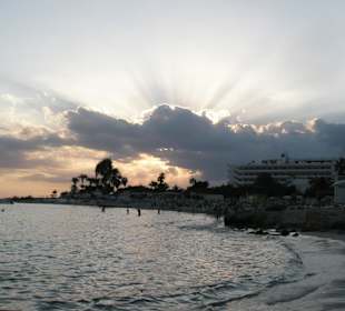 Sonnenuntergang am Nissi Beach