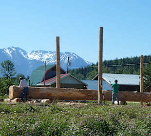 Holzbearbeitung in Kispiox Village