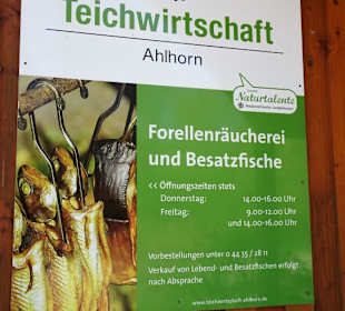Info-Schild der Teichwirtschaft