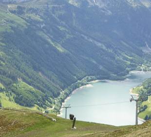 Blick von Königsleiten auf den Speichersee