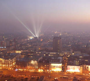 Widok z PKiN na stronę południową