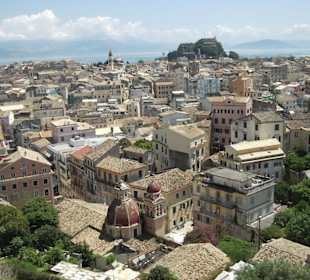 Korfu-Stadt von oben