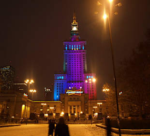 Pałac Kultury i Nauki nocą