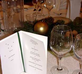 Tischdeko im Brackweder Hof zu Weihnachten