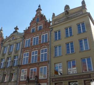 Königshäuser in der Długi Targ, Ecke Ul. Ławnicza