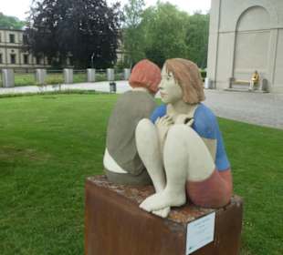 Bad Kissingen Die Menschen lebensgroße Tonfiguren