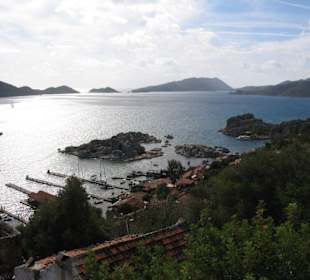 Blick auf die Küste (Bild zur Sonne = zu dunkel!)