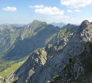 Ausblick vom Nordwandsteig auf dem Nebelhorn
