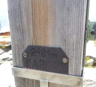 Wanderung aufs Kareck Gipfelkreuz