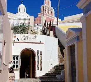Santorin selbst im Bild Landschaft, Stadt