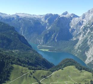 Blick vom Jenner zum Königssee und Watzmann