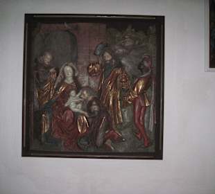 Holzrelief' Anbetung der Könige'