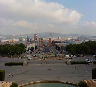La vista desde el Palacio Montjuic