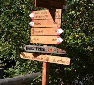 Wegweiser zum Dursterhof