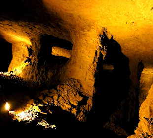 Blick in die Stollen des Bergwerkes