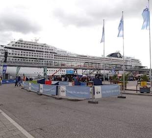 Kreuzfahrtschiff an der "Meile"