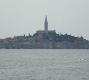 Blick auf Rovinj aus Bucht