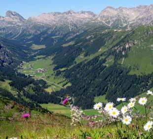 Blick vom Rüfekopf ins Lechtal