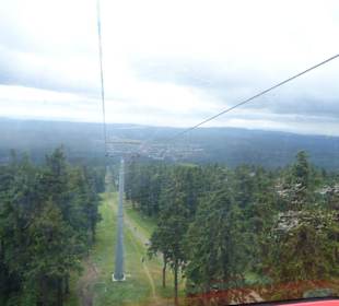 Mit der Seilbahn wieder abwärts