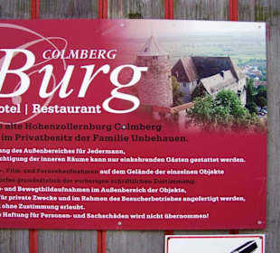 Info am Eingang Burg