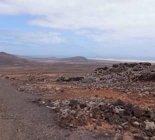 Blick Richtung Corralejo und Lanzarote