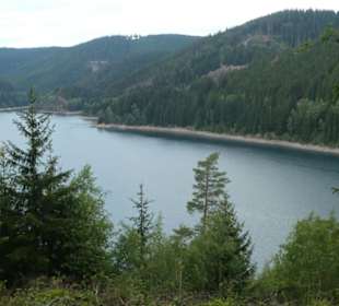 Bllick vom Höhenweg zum Stausee der Ohra-Talsperre