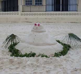 Schneemann am Strand