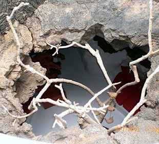 Blick in eine der Lavablasen