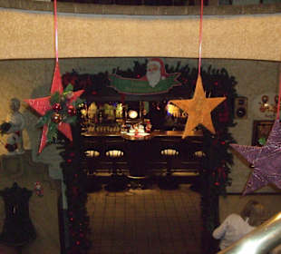 Blick von der Treppe ins Restaurant