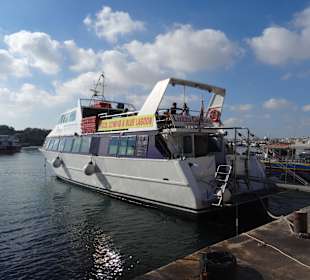 Unser Boot für die Tour nach Gozo