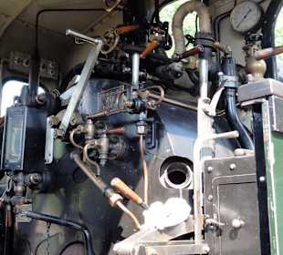 Führerstand der Dampflok