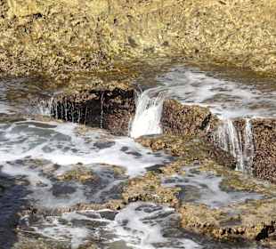 Das "Loch", aus dem das Wasser schießt