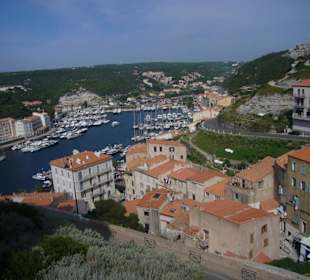 Blick auf den Hafen von Bonifacio