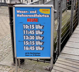 Abfahrtszeiten für die Hafen-Touren